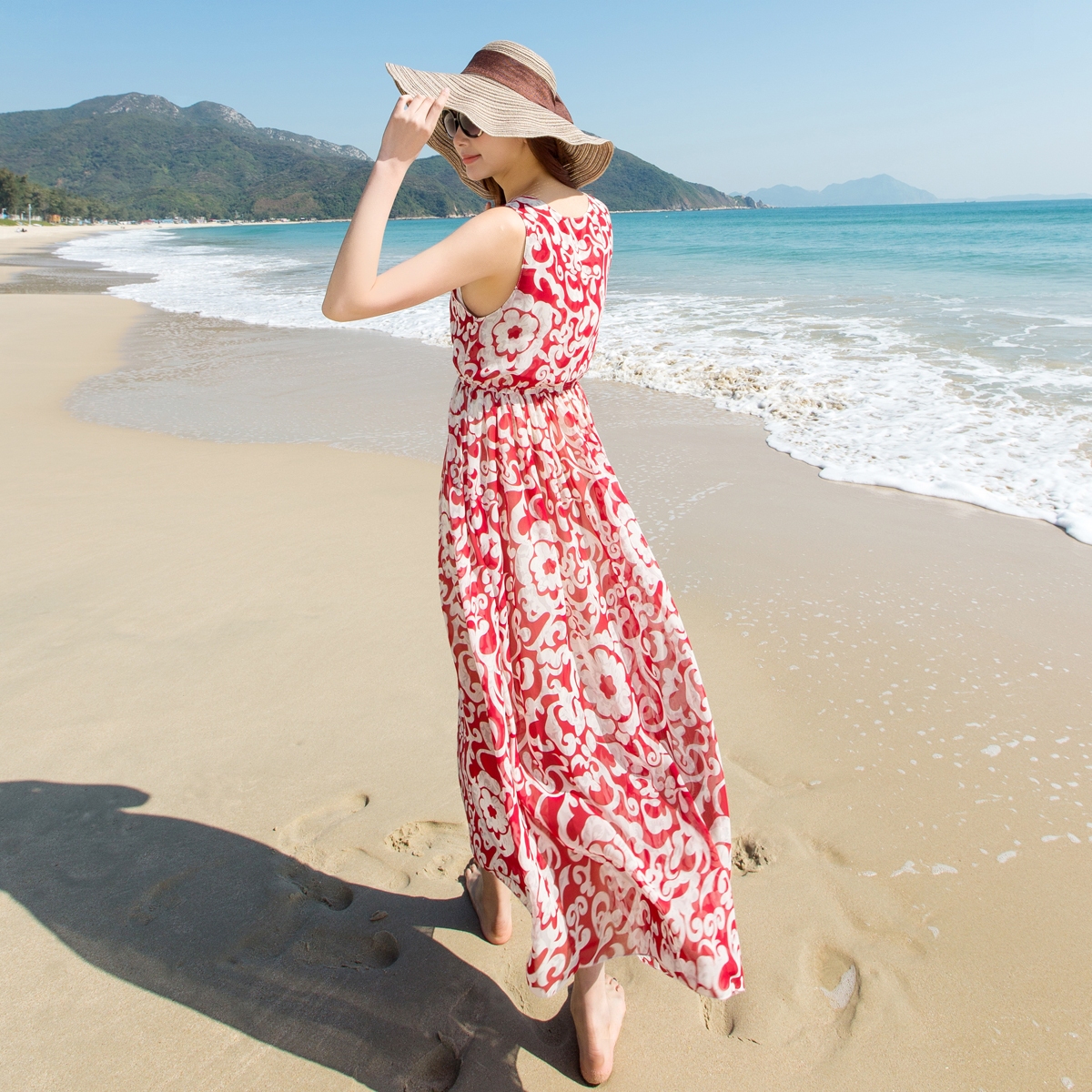 Free Images : beach, sea, coast, sand, ocean, woman, sunset, sunlight ...