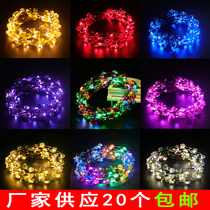 New luminous wreath headdress creative outdoor push gift wholesale Park stall square business Childrens toys