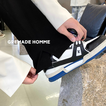 GREMADE three-acetate trumpet pine trousers open fork leisure suits male thin pants suit pants