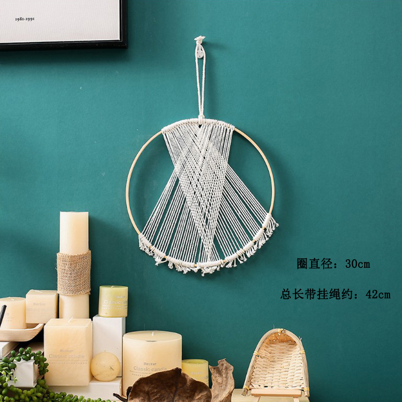 dreamcatcher large ornaments wedding wedding props decorations white feather pendants make up dream net creative handmade wall hanging
