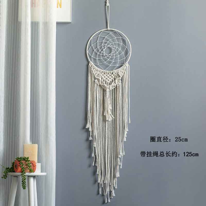 dreamcatcher large ornaments wedding wedding props decorations white feather pendants make up dream net creative handmade wall hanging
