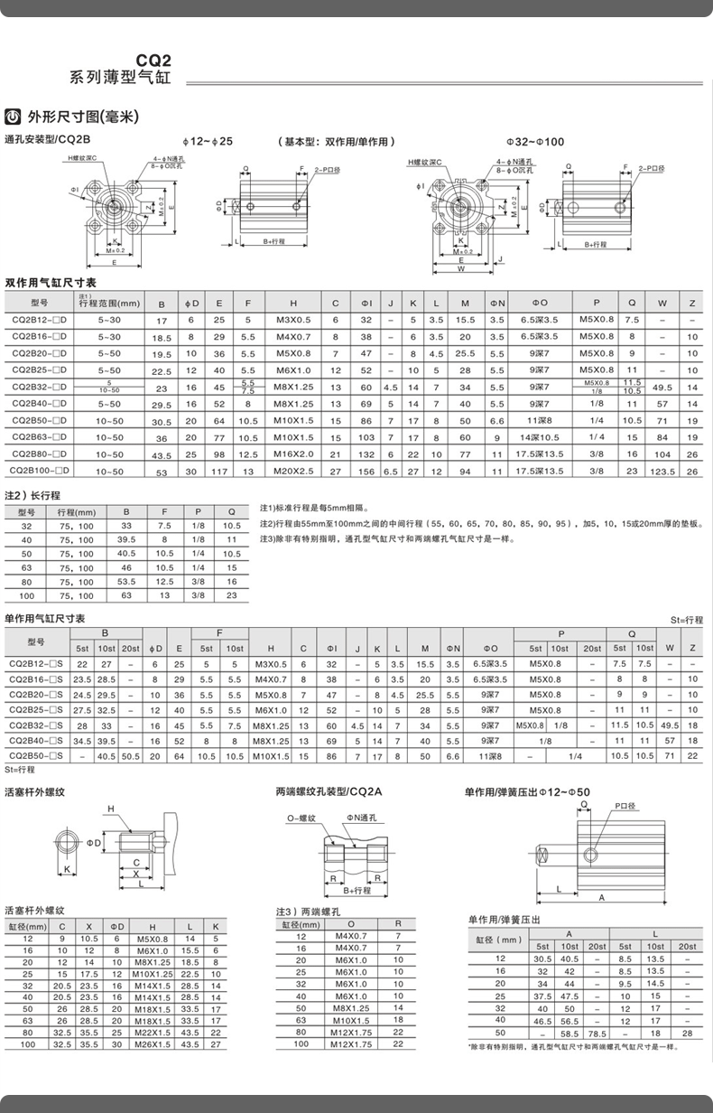 cdq2b薄型带磁气缸smc型亚德客气缸cdq2b12x10x15x20x25x30x35x40