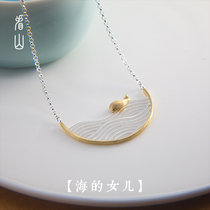 See the mountain) sea daughter) sterling silver necklace pendant female fish literary temperament Super Fairy Jewelry choker on the new summer