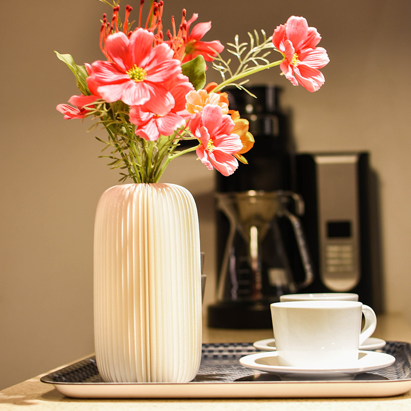 十八纸创意花瓶摆件花几架客厅花器插花文艺个性家居北欧卧室装饰