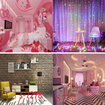 yy Live background cloth anchor background cloth 3d background cloth live room background wall simple living room bookshelf background cloth