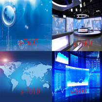 Main live background cloth DJ disc photo wallpaper men and women live room 3d cool starry sky universe stage background wall