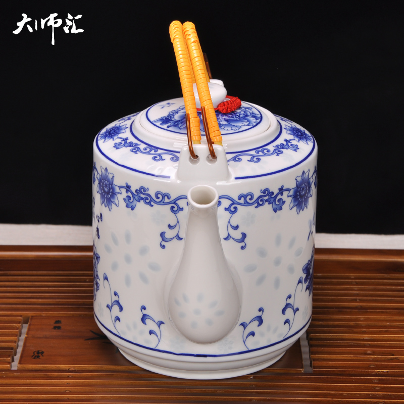 Jingdezhen porcelain ceramic teapot large - capacity cold cool blue and white porcelain kettle pot girder teapot cool tea POTS