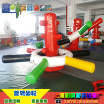 Fun Games props new products inflatable rotating gear octopus wooden pile together outdoor expansion equipment
