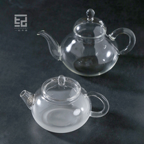 One-day Japanese-style simple cloud glass xishh pot small frosted tea cooking teapot thickened heat-resistant kung fu tea set