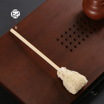 Yiji handmade loofah maintenance pot pen Household Loofah pen cleaning tea set Teacup brush Teapot cleaning brush Loofah brush