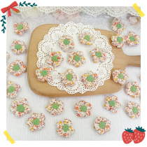 1222 whole bag 30 handmade five-petal pumpkin flower diy leather band hairclip hair accessories accessories