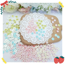 816 whole bag color button resin continuous buckle diy childrens stickers handmade creative paste flower material