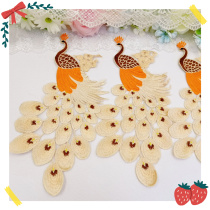 596 whole pack of 2 large number peacock embroidered cloth with digy clothing curtains sheet Broken Holes Patches