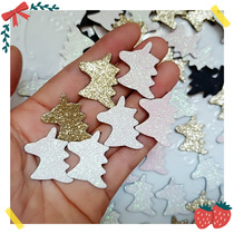 062 whole bag Hans about 260 shiny pink unicorn pony fabric with digy leather fascia hair clip hair accessory accessories