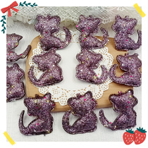 1167 whole bag 10 double-sided glitter cute padded cotton kitten pendant DIY bag key chain decorative accessories