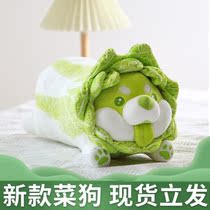 Cabbage dog vegetable elf doll sleeping long pillow doll cabbage dog pillow B station dog doll plush toy