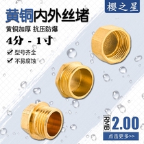 1 point-2 inch copper outer wire plug hexagonal plug cap water pipe plug outer tooth plug 2 points 3 points 4 points 6 points