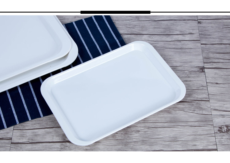 塑料餐盘_长方形仿瓷密胺托盘白色水杯餐厅密胺餐盘快餐面包盘 - 阿里