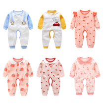 Baby open jumpsuit baby spring and autumn men and women newborn children clothes newborn ha clothes cotton climbing clothing four seasons