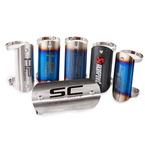 Motorcycle accessories Exhaust pipe modification anti-scalding cover SC electroplated blue middle heat shield Elbow heat shield Universal