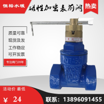Magnetic encryption thread soft seal gate valve anti-theft with magnetic iron lock key wrench elastic seat seal tap water valve