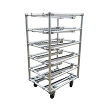 Customizable Lean Tube Pull Stock Turnover Cart 3rd Generation Aluminum Tube Wire Rod Material Driver Cart Porter