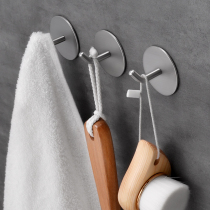 Non-perforated 304 stainless steel kitchen hook multi-function strong adhesive hook door rear hook load-bearing wall hanging non-marking adhesive