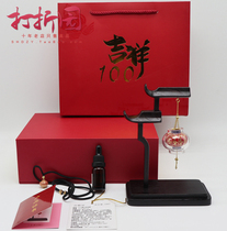 Auspicious 100-Non-suicide Shanghai Traditional flower silk enamel lamp color pendulum with silver 25 gr accessories with lavender