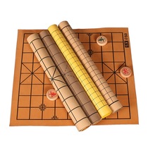 Leather suede Chess double-sided chessboard imitation leather flannel portable and durable roll foldable chessboard