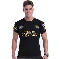 Summer mens short sleeve fight Kunlun fight T-shirt Muay Thai boxing T-shirt self-cultivation boxing martial arts Taekwondo