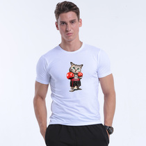 Spreading Muay Thai Lotus T-shirt tide men short-sleeved national flag cotton collar Kunlun fight fight fitness boxing fan T-shirt