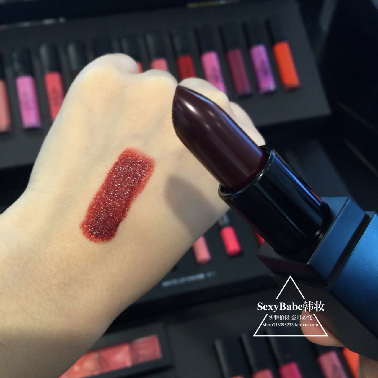 韩国人肉代购正品3ce黑管口红润泽砖红色姨妈豆沙红显色持久#906