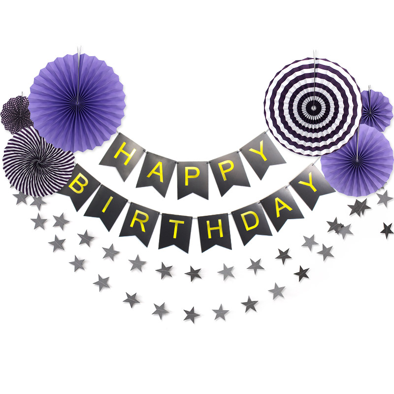 Arrangement Birthday Banner Paper Flowers Paper Fan Dance Parties