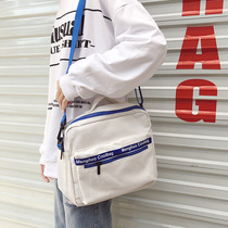 ins Super fire bag cross Boys student bf backpack shoulder shoulder bag Japanese canvas Hand bag trend Wild