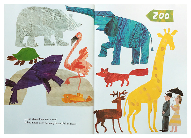 绘本 the mixed-up chameleon 拼拼凑凑的变色龙 艾瑞卡尔爷爷 eric