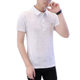 Summer pure cotton t-sleeved short-shirt youth small lapel POLO shirt business casual men's floral splicing T-shirt trendy