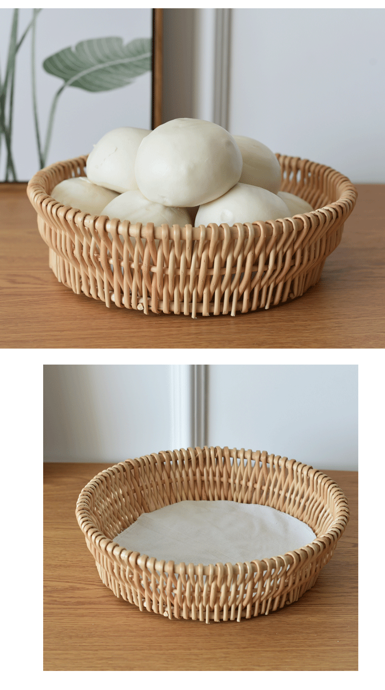 柳编家用编织竹馒头子家用欧式收纳日用百货收纳篮收纳筐置物篮收