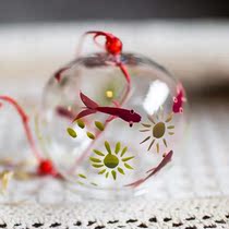 Glass Edo wind chimes cherry blossom Japanese hanging decoration hipster Mori creative balcony girl girl diy material bag