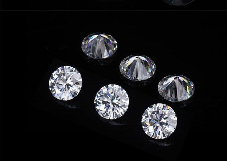 5a八心八箭锆石裸石圆形白锆碎钻透明瑞士钻diy首饰微镶圆石07mm