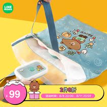 Line Friends Brown Bear Camp Bag Cartoon Animation Large Capacity Travel Bag Bag