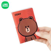 LINE FRIENDS Brownbear transparent passport clip cartoon anime peripheral multifunctional fashion card bag accessories