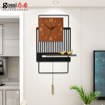 Modern simple wall clock Living room household fashion light luxury watch hanging wall Creative personality art clock decorative hanging watch