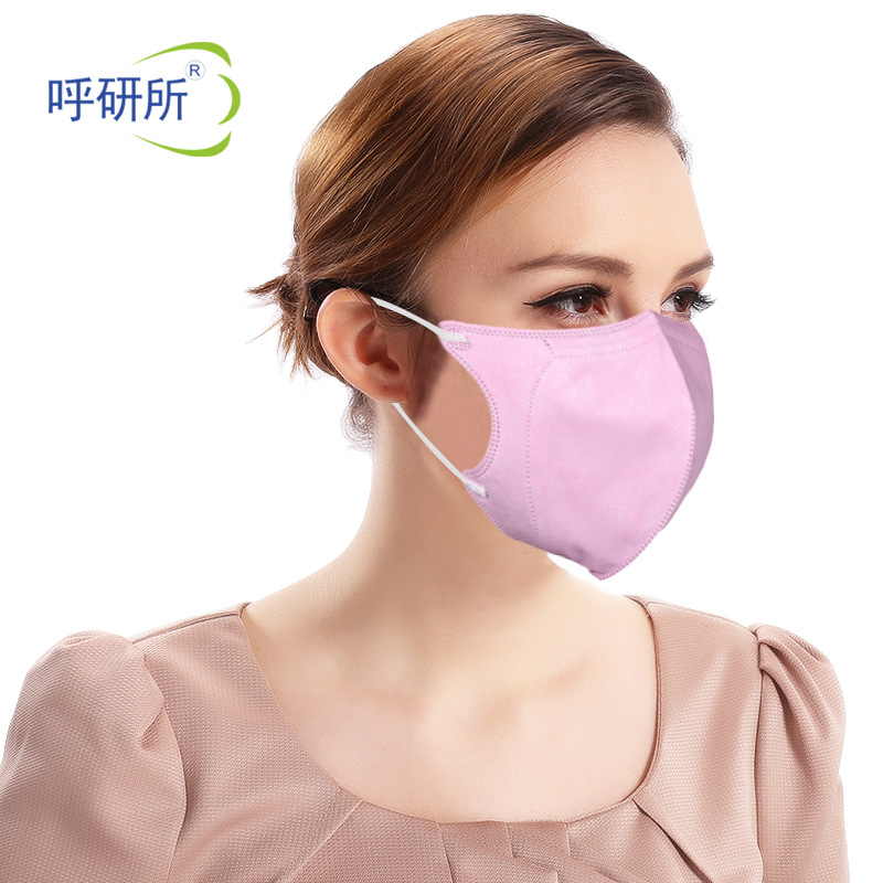 呼研所防雾霾PM2.5 防尘透气抗菌 一次性口罩男女时尚薄款3只装产品展示图5