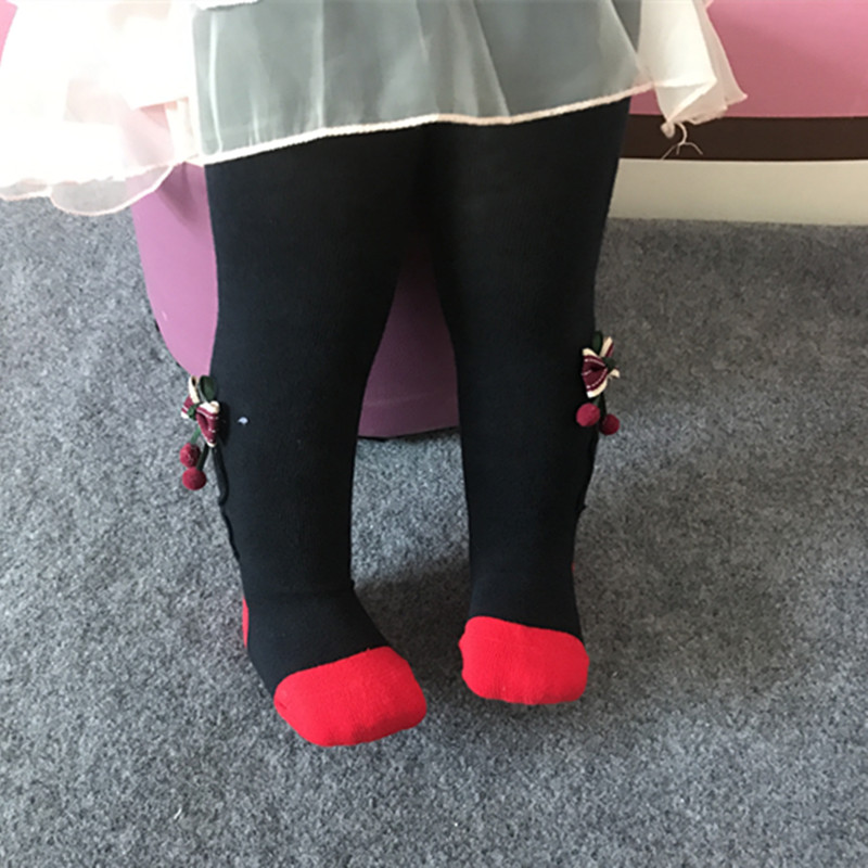 婴儿纯棉连袜裤开档春秋女童打底裤袜子小宝宝连脚袜幼儿包脚袜子_7折