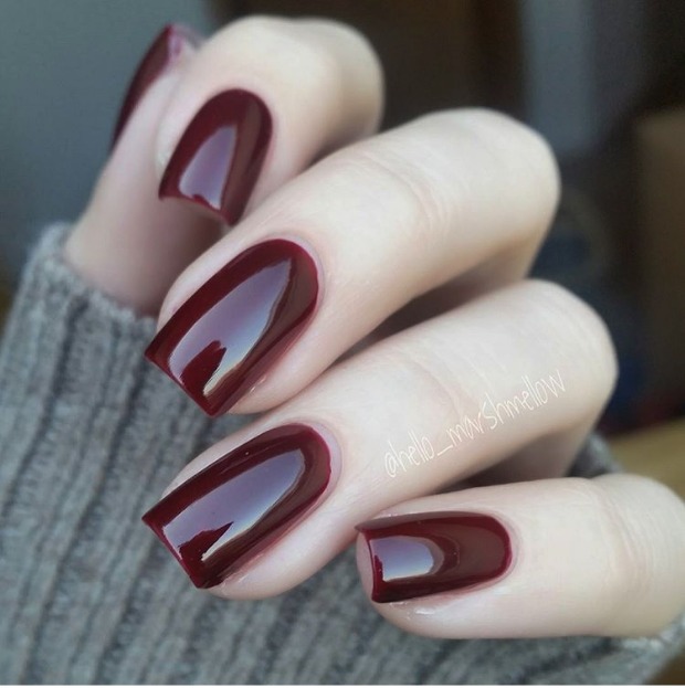 E指甲油美甲 波多尔深酒红车厘子808 12姨妈红