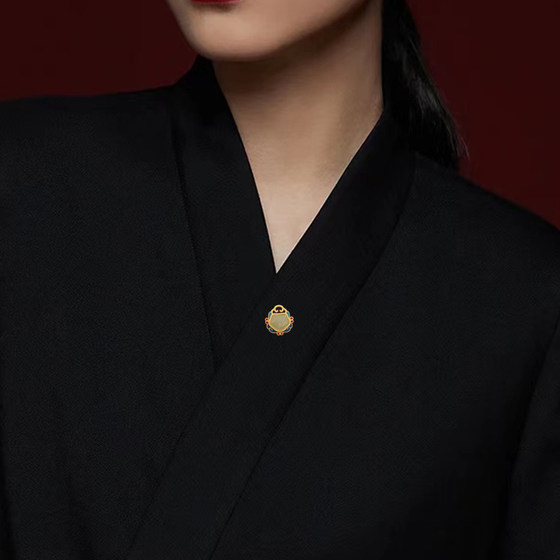 레트로 ruyi ping 자물쇠 표시가없는 자기 브로치 목 방지 유물 새로운 중국 스타일 절묘한 미니 작은 버클 핀 레트로 ruyi ping 자물쇠 표시가없는 자기 브로치 목 방지 유물 새로운 중국 스타일 절묘한 미니 작은 버클 핀