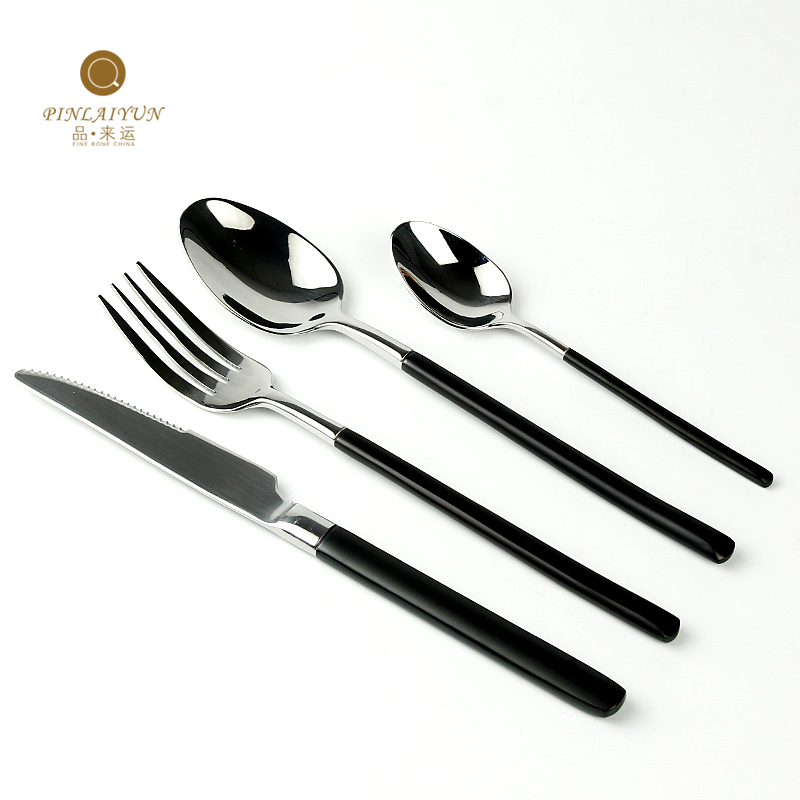 Western food knife and fork spoon appliance products to transport 】 【 steak knife knife Lord tea spoon, soup more drawing black gold