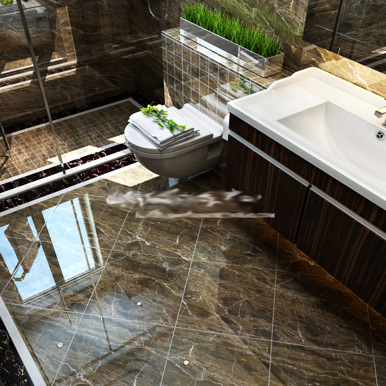 古典啡色大理石瓷砖 深咖网客厅地砖 卫生间厨房内墙砖 800*800