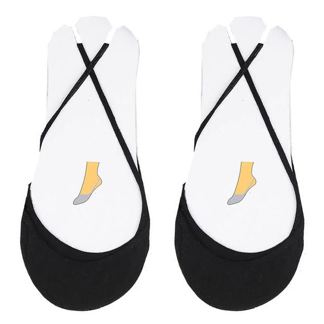 Boat socks women's pure cotton mouth shallow invisible thin summer cotton suspender half-palm socks single-heeled socks forefoot socks