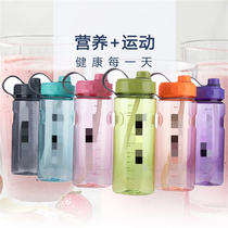 Large capacity water cup Straw cup Healthy milkshake cup Large kettle 1000mL Polaroid Space cup Fitness cup 1L